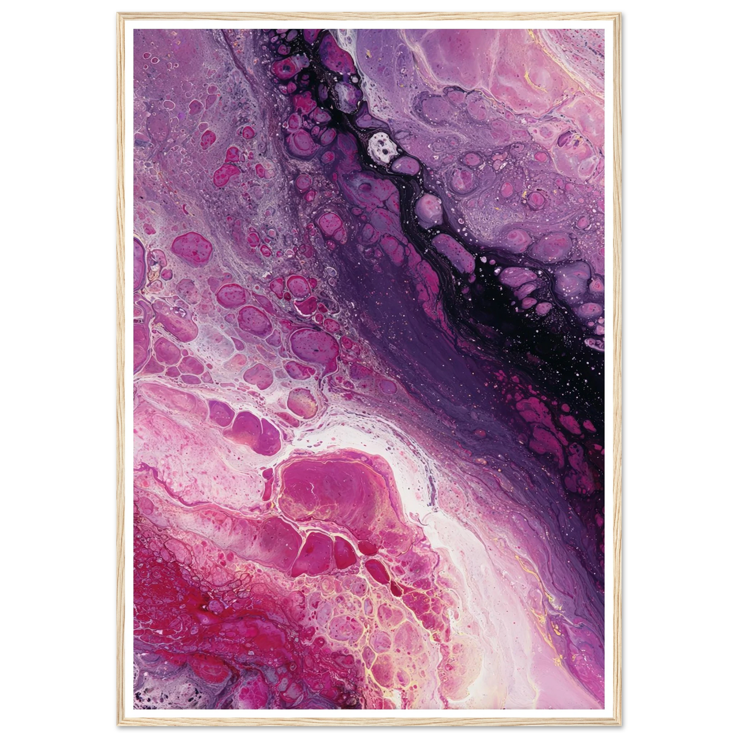 Cellular Drift - Framed Poster - 30x40 cm / 12x16″ - Black frame