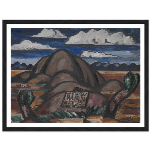 Cemetery, New Mexico (1924) Art Print | Marsden Hartley - Framed Poster - 30x40 cm / 12x16″ - Black frame