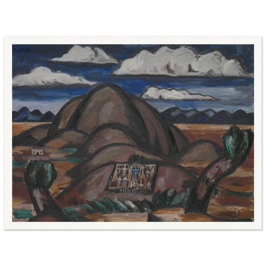 Cemetery, New Mexico (1924) Art Print | Marsden Hartley - Framed Poster - 30x40 cm / 12x16″ - Black frame