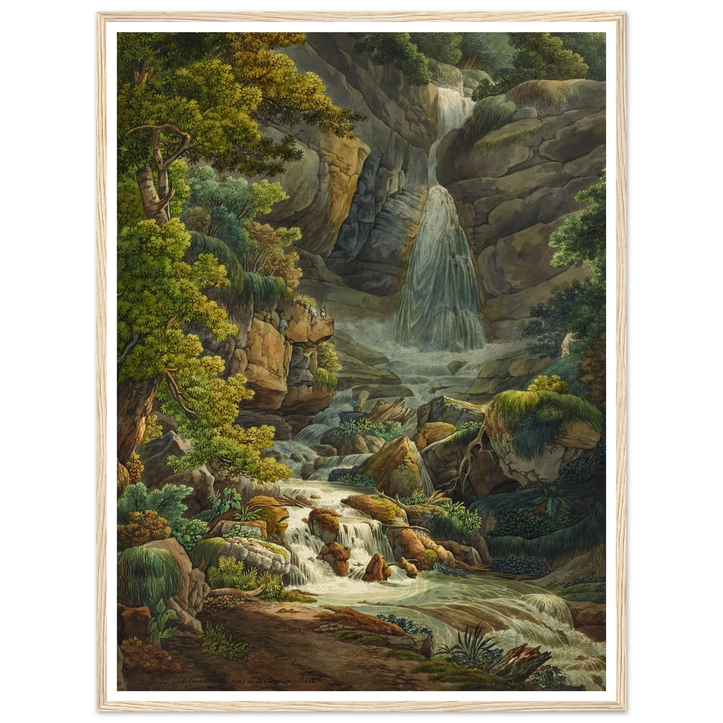Schelmenloch, Wasserfall Art Print | Peter Birmann-Quipham Collections