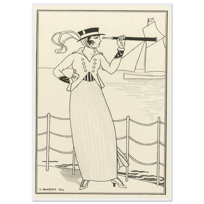 Journal des Dames et des Modes, Costumes Parisiens, 1914, No. 164 (1914) Art Print | George Barbier-Quipham Collections