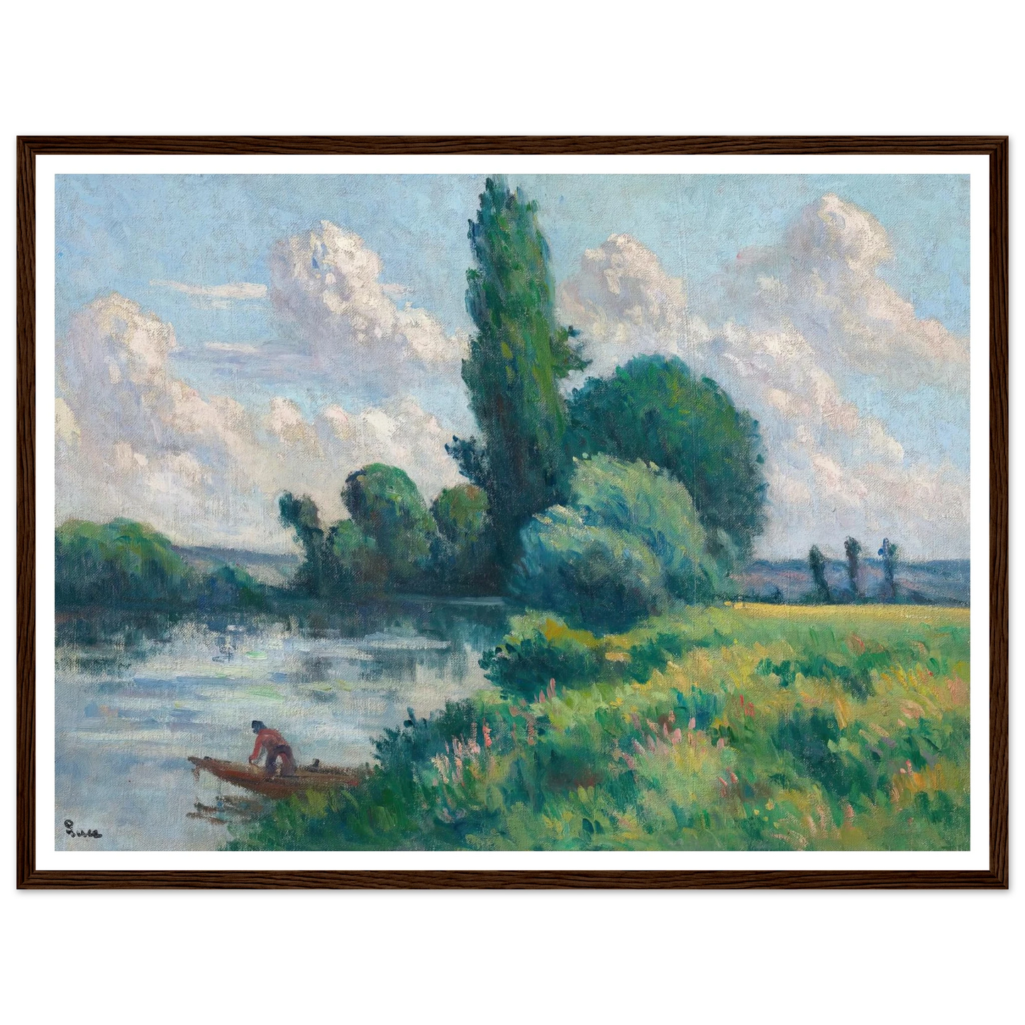Rolleboise, Le petit bras de Seine Art Print | Maximilien Luce-Quipham Collections