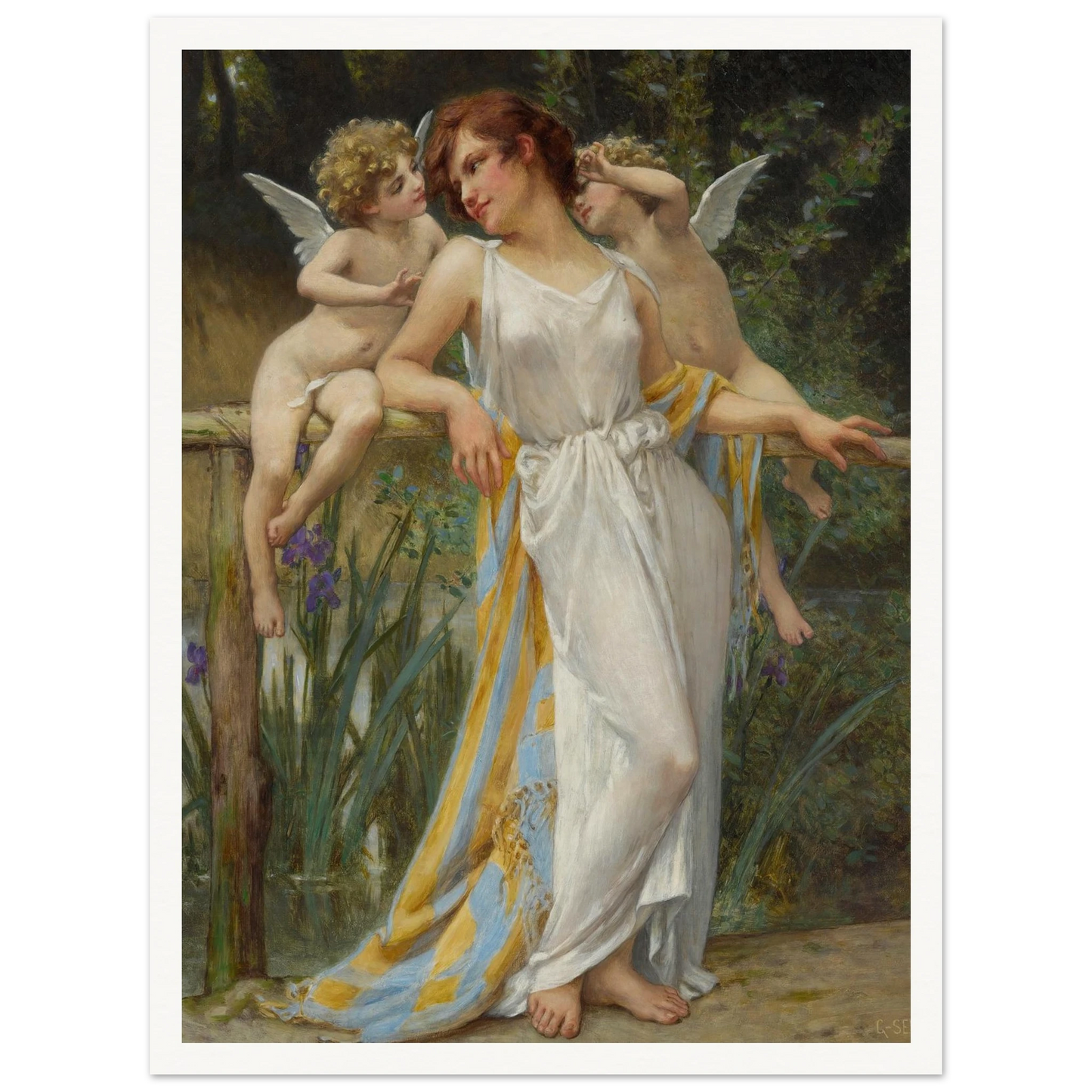 Psyche With Putti Art Print | Guillaume Seignac-Quipham Collections