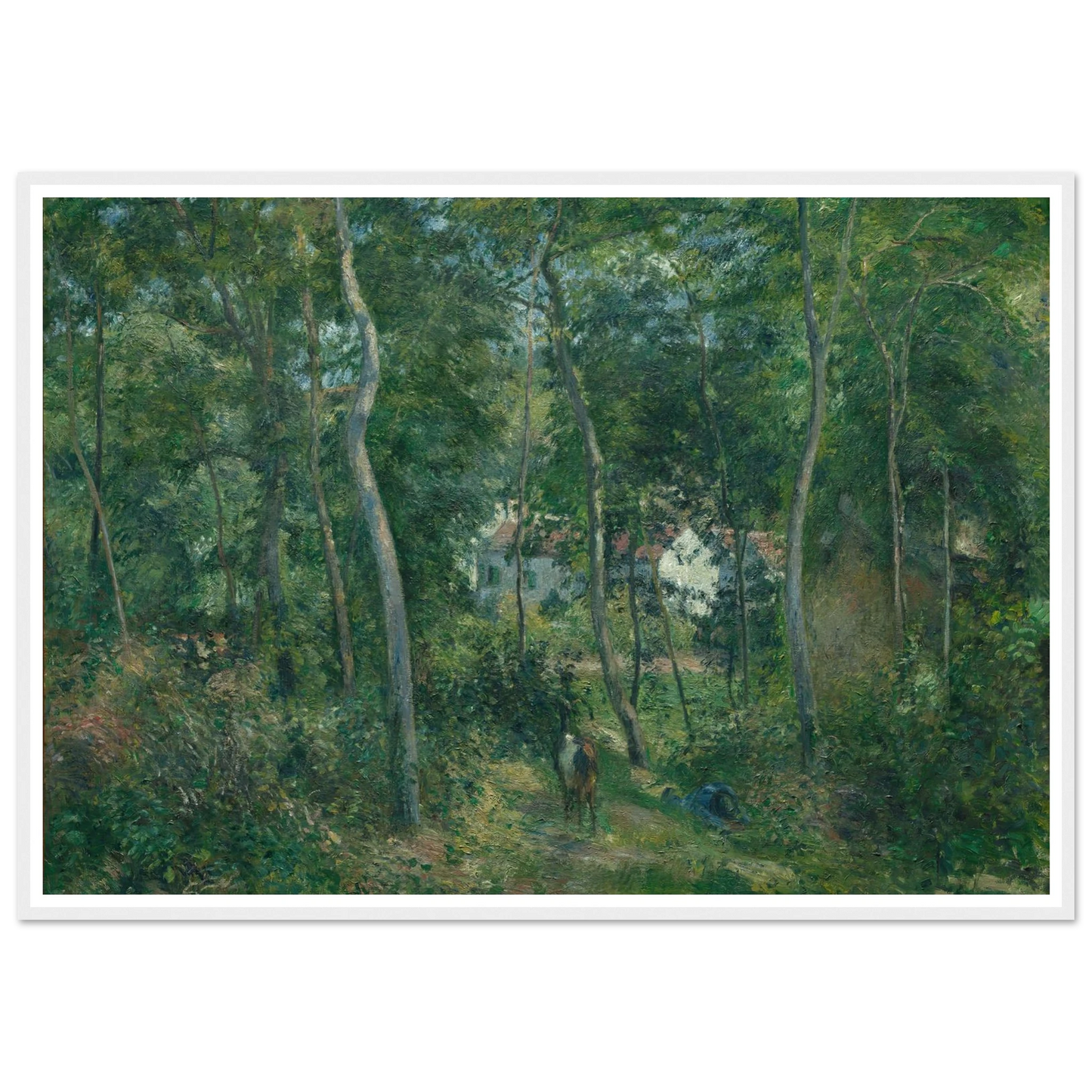 Edge of the Woods Near L’Hermitage, Pontoise (1879) Art Print | Camille Pissarro-Quipham Collections
