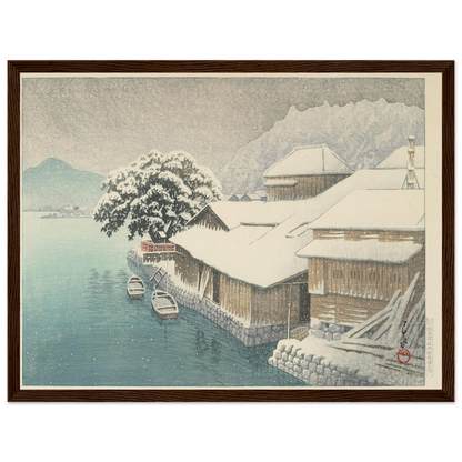 Ishinomaki no bosetsu (Evening Snow at Ishinomaki) (1935) Art Print | Kawase Hasui-Quipham Collections