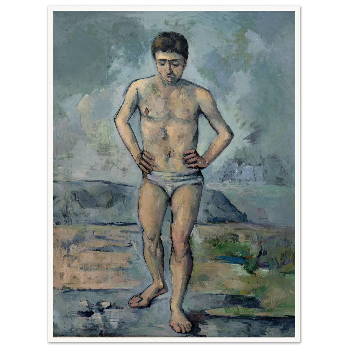 Le Grand Baigneur (1885) Art Print | Paul Cezanne-Quipham Collections