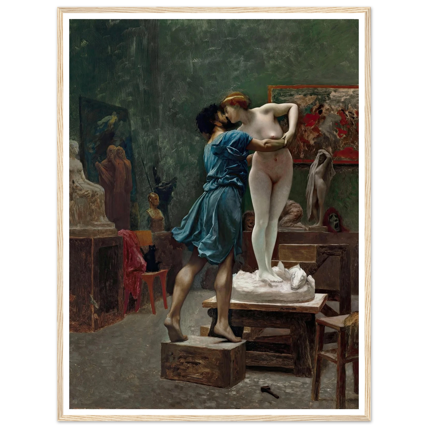 Pygmalion et Galatée, esquisse à l’huile (1890) Art Print | Jean Leon Gerome-Quipham Collections
