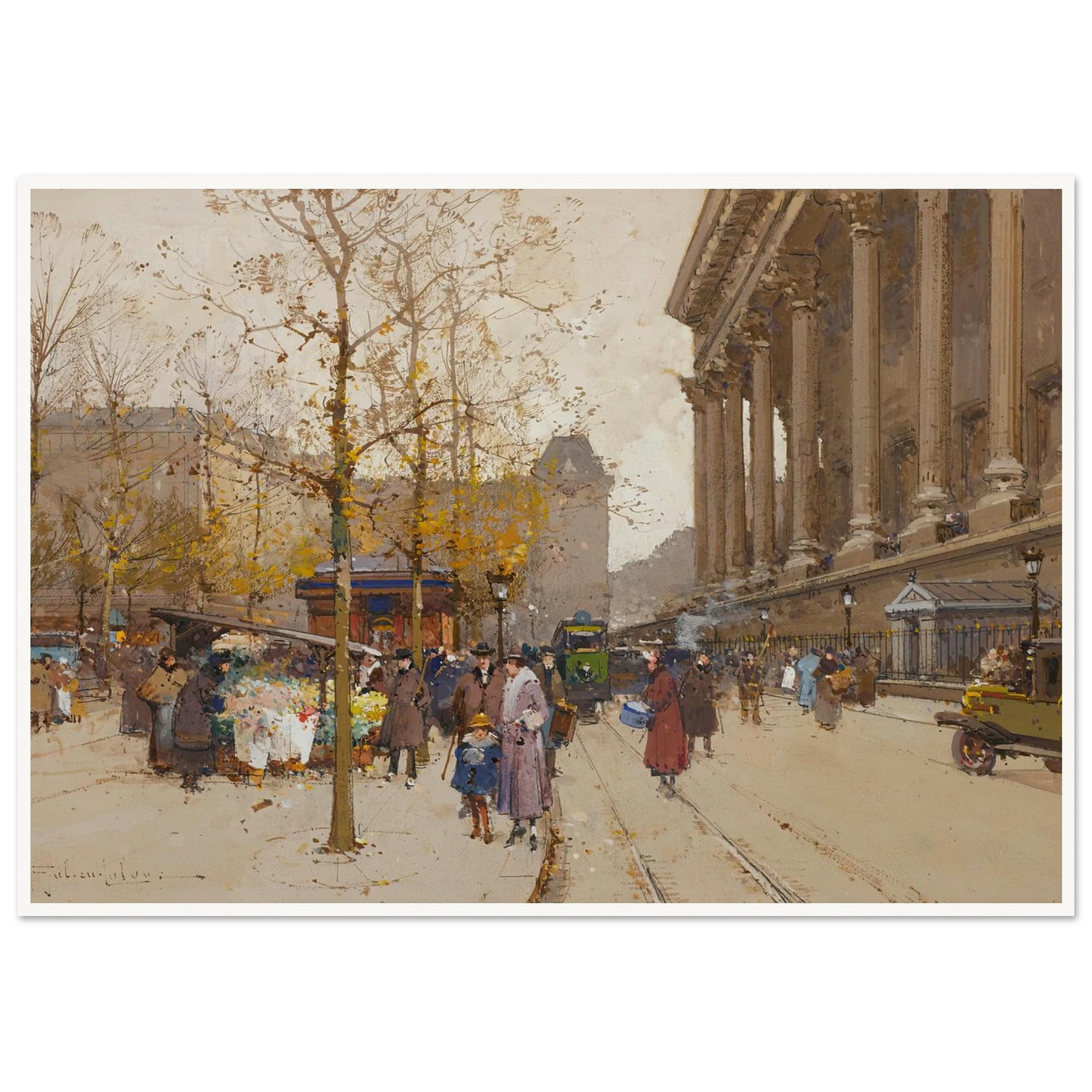 La Madeleine Art Print | Eugene Galien Laloue-Quipham Collections
