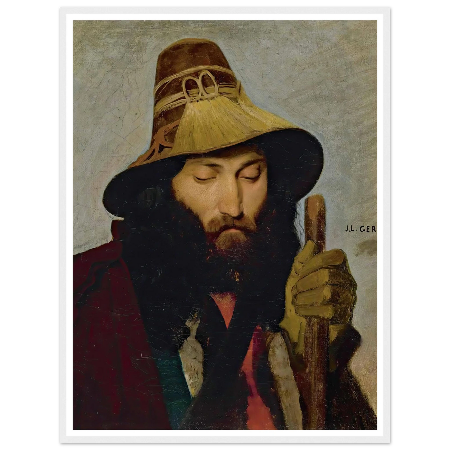 Portrait Of An Italian Man Art Print | Jean Leon Gerome-Quipham Collections