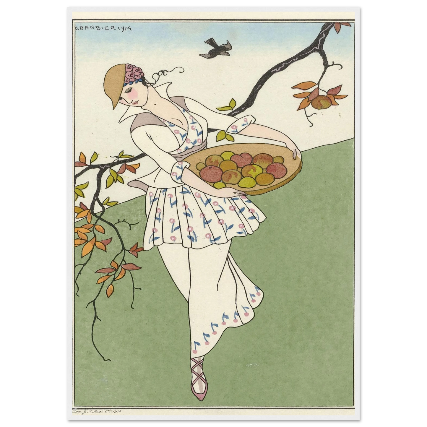 Toilette de taffetas (1914) Art Print | George Barbier-Quipham Collections