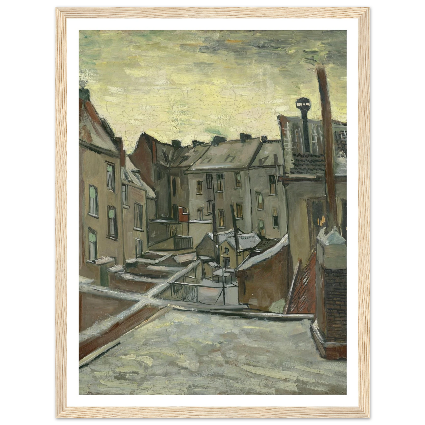 Houses seen from the back (1885 - 1886) Art Print | Vincent van Gogh-Quipham Collections