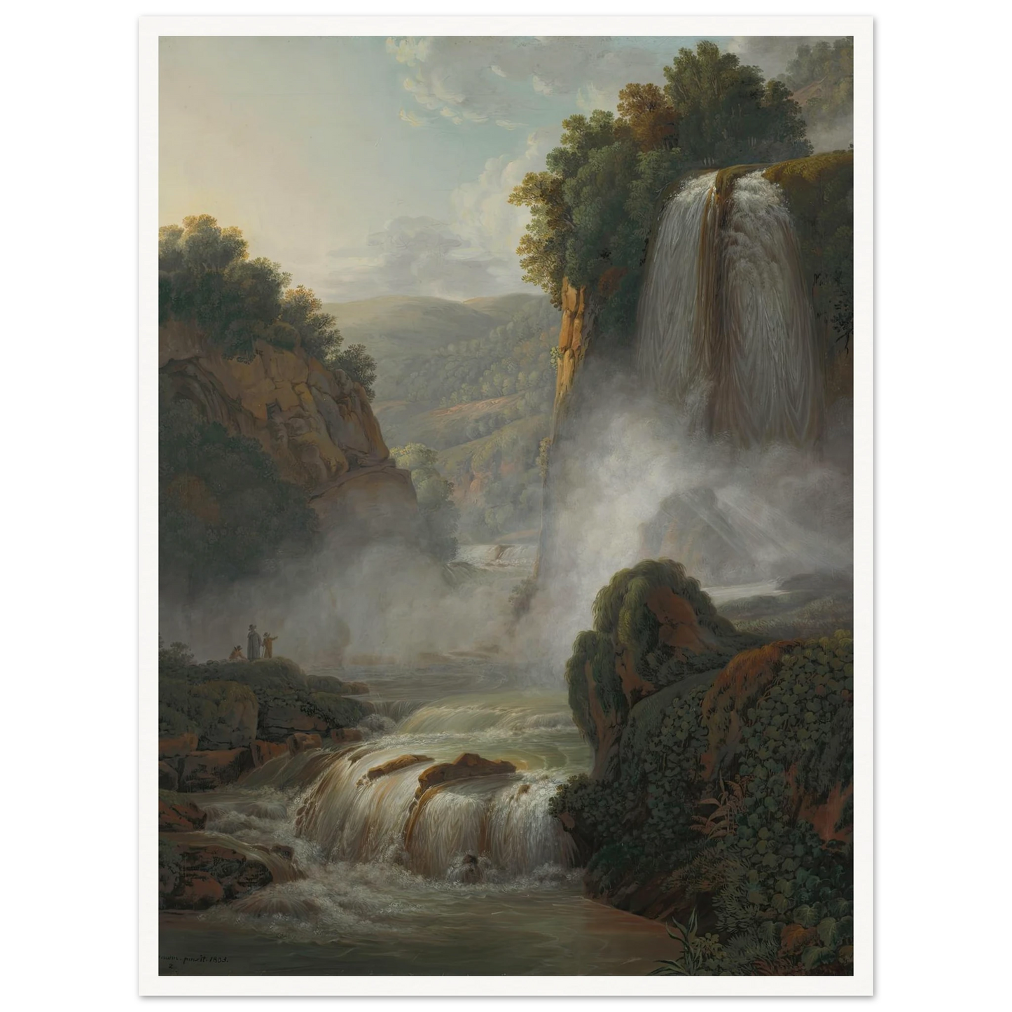 Waterfall near Tivoli (1805) Art Print | Peter Birmann-Quipham Collections