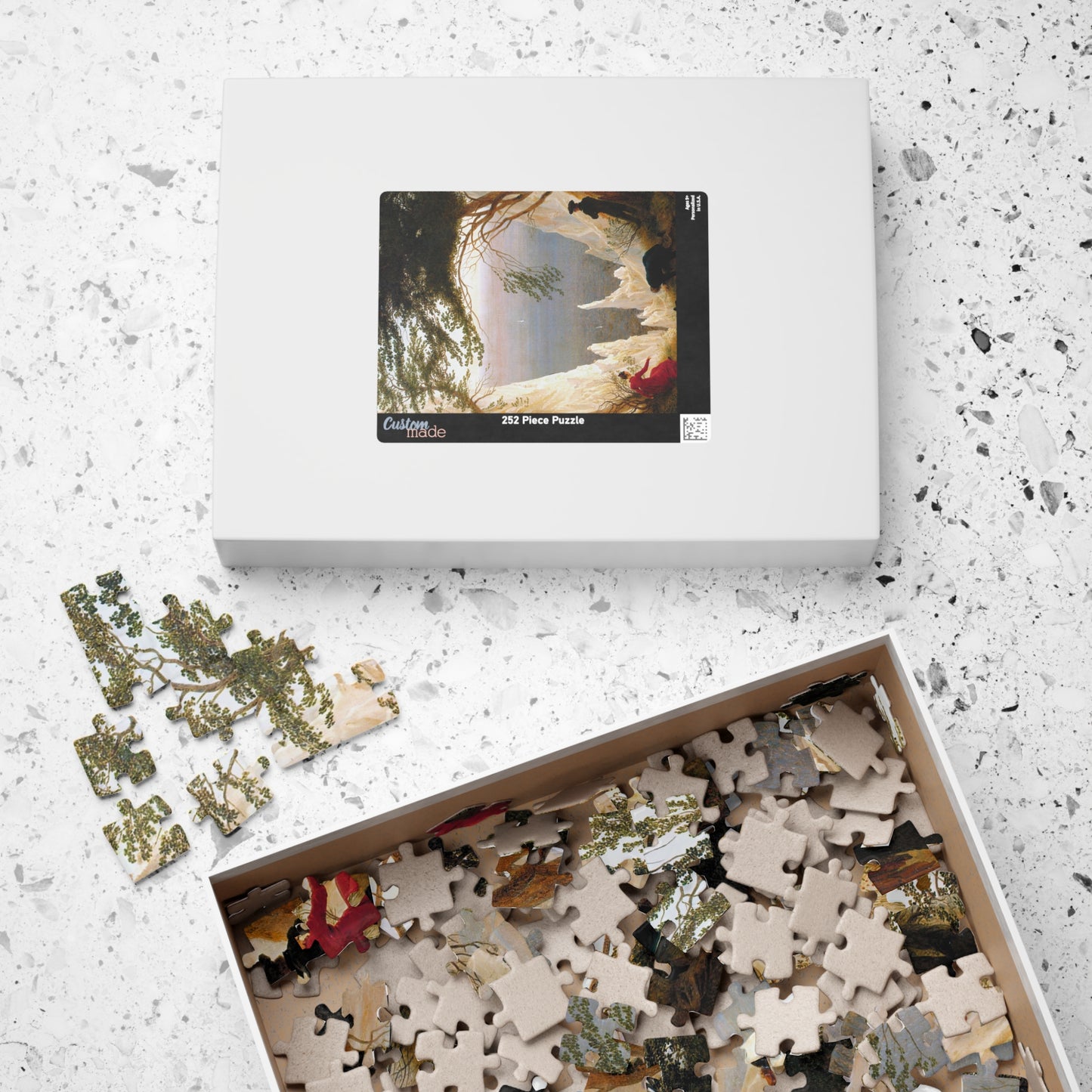 Chalk Cliffs on Rügen Puzzle | Caspar David Friedrich - - 252 pcs (Vertical) - 