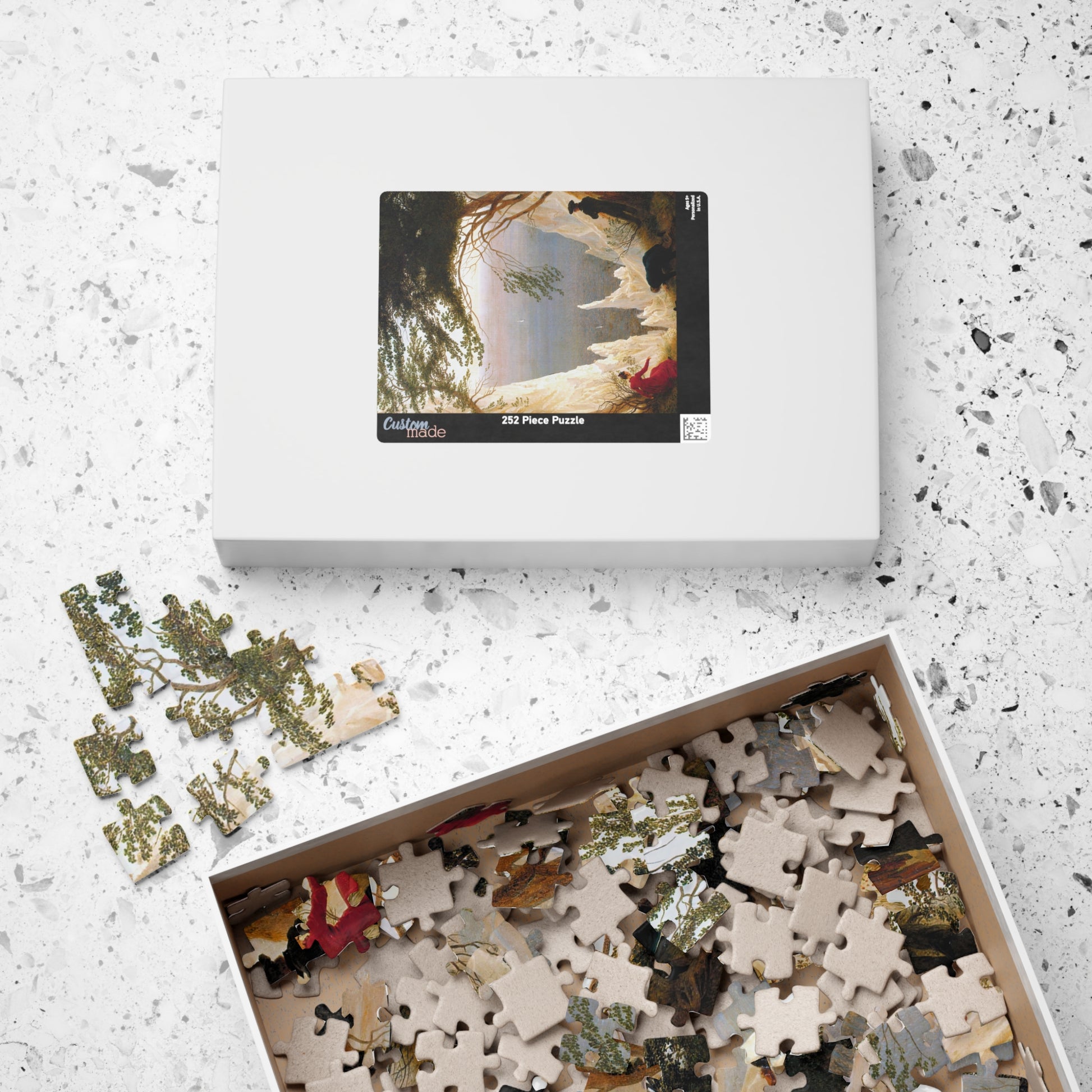 Chalk Cliffs on Rügen Puzzle | Caspar David Friedrich - - 252 pcs (Vertical) - 