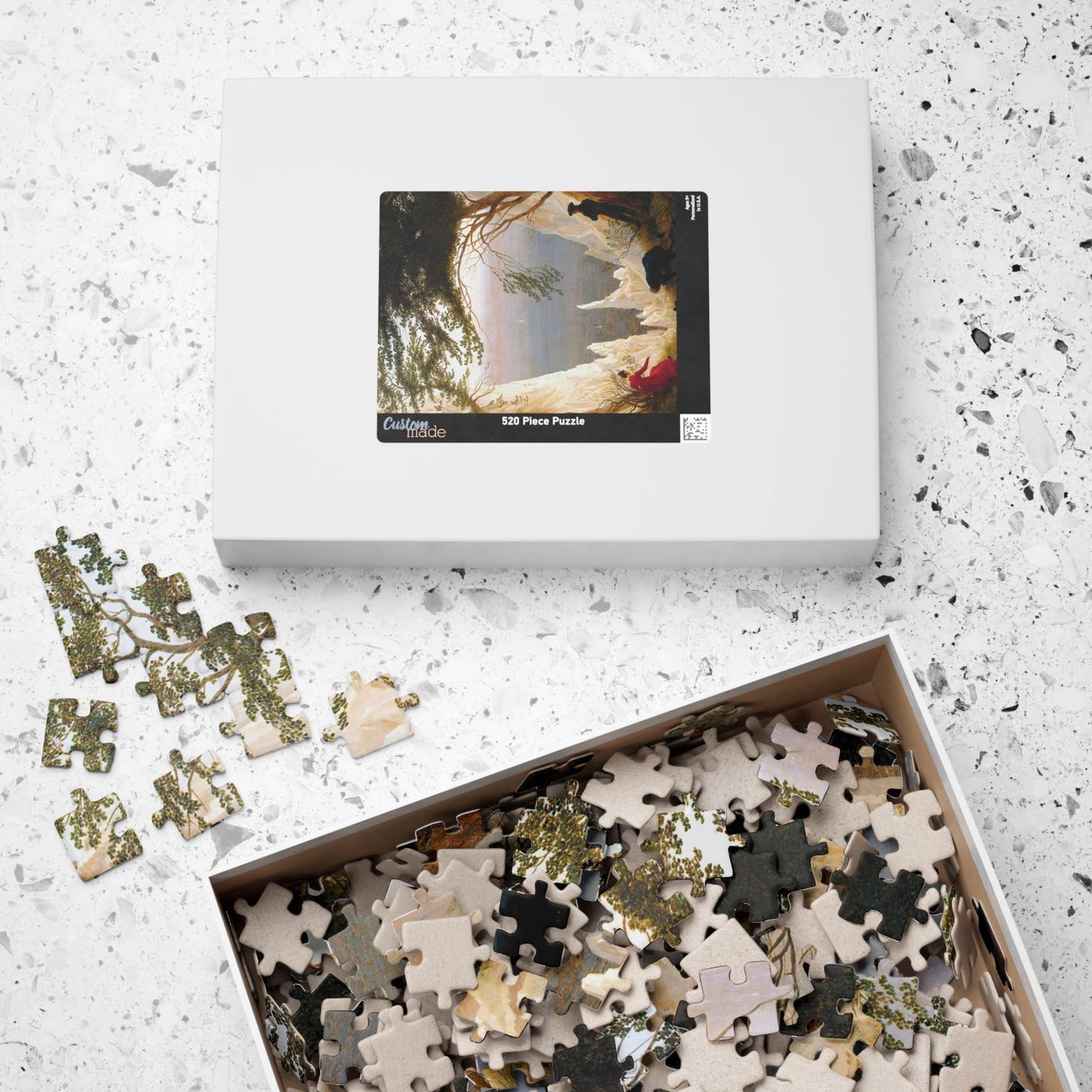 Chalk Cliffs on Rügen Puzzle | Caspar David Friedrich - - 252 pcs (Vertical) - 