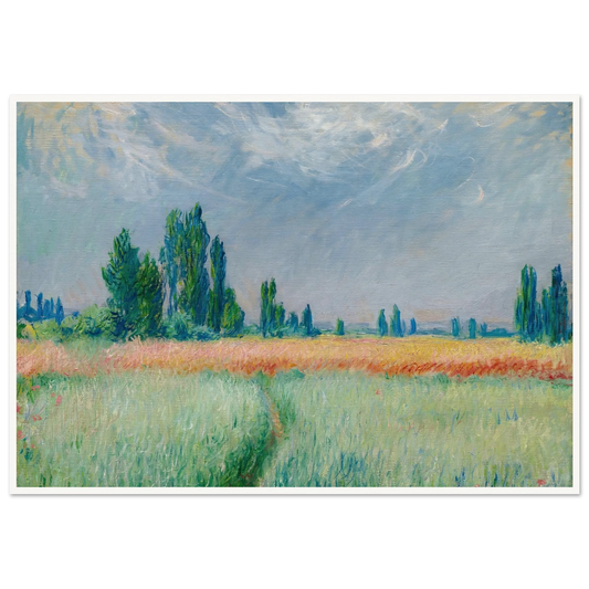 Champ De Blé (1881) Art Print | Claude Monet - Framed Poster - 30x40 cm / 12x16″ - Black frame