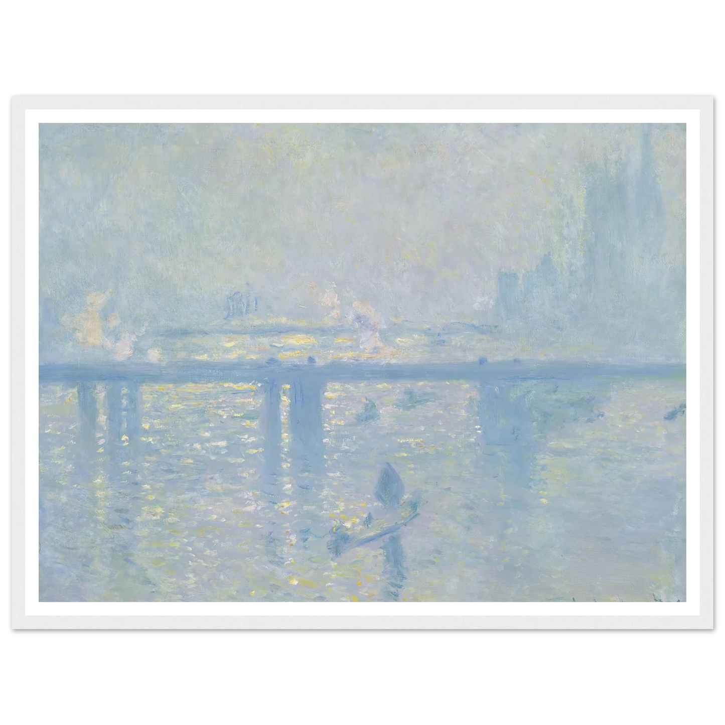 Charing Cross Bridge (1899) Art Print | Claude Monet - Framed Poster - 30x40 cm / 12x16″ - Black frame