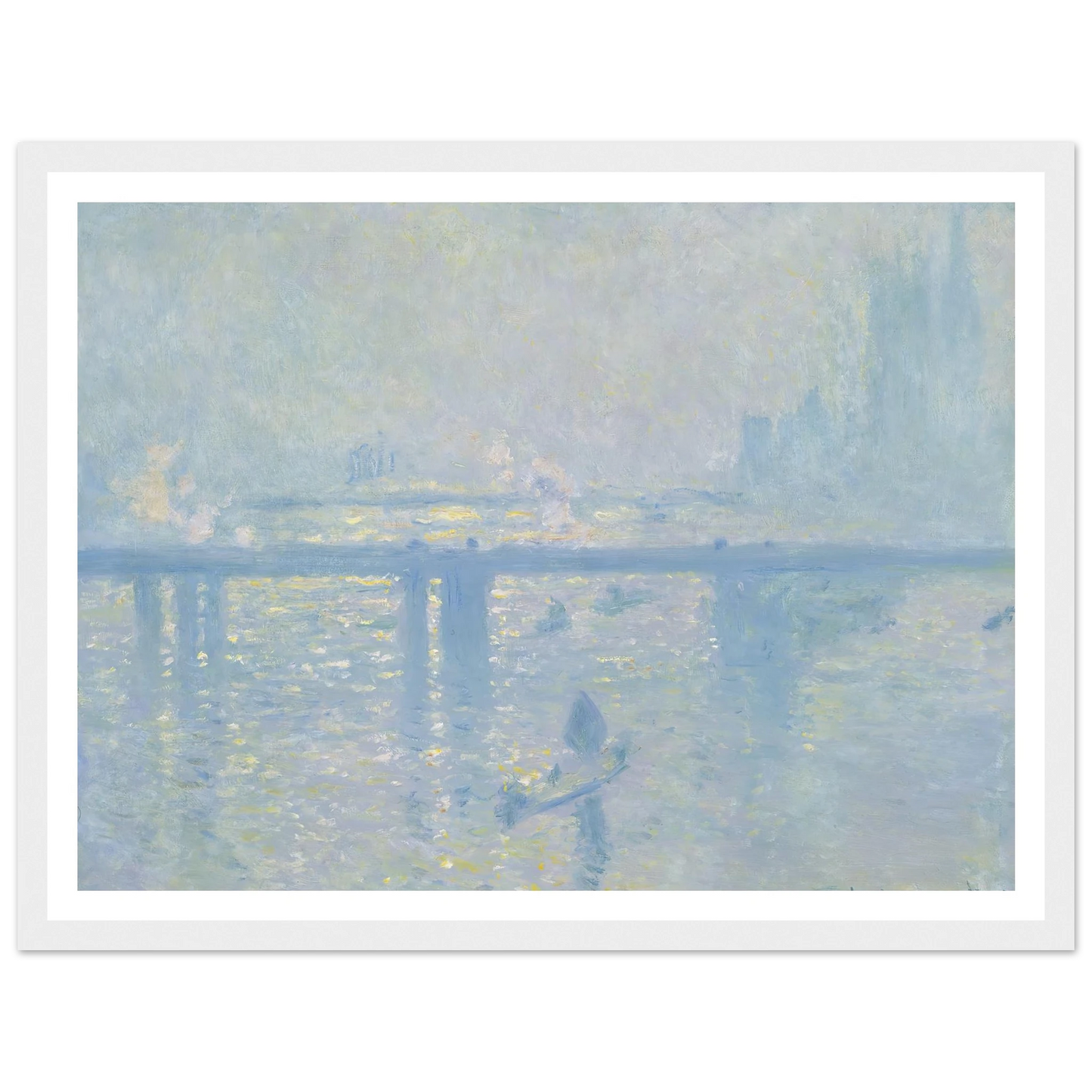 Charing Cross Bridge (1899) Art Print | Claude Monet - Framed Poster - 30x40 cm / 12x16″ - Black frame
