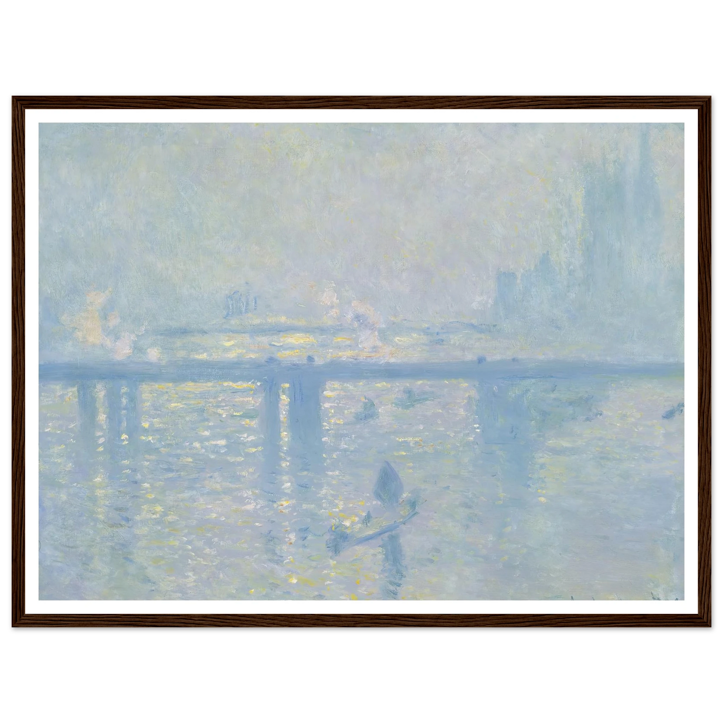 Charing Cross Bridge (1899) Art Print | Claude Monet - Framed Poster - 30x40 cm / 12x16″ - Black frame