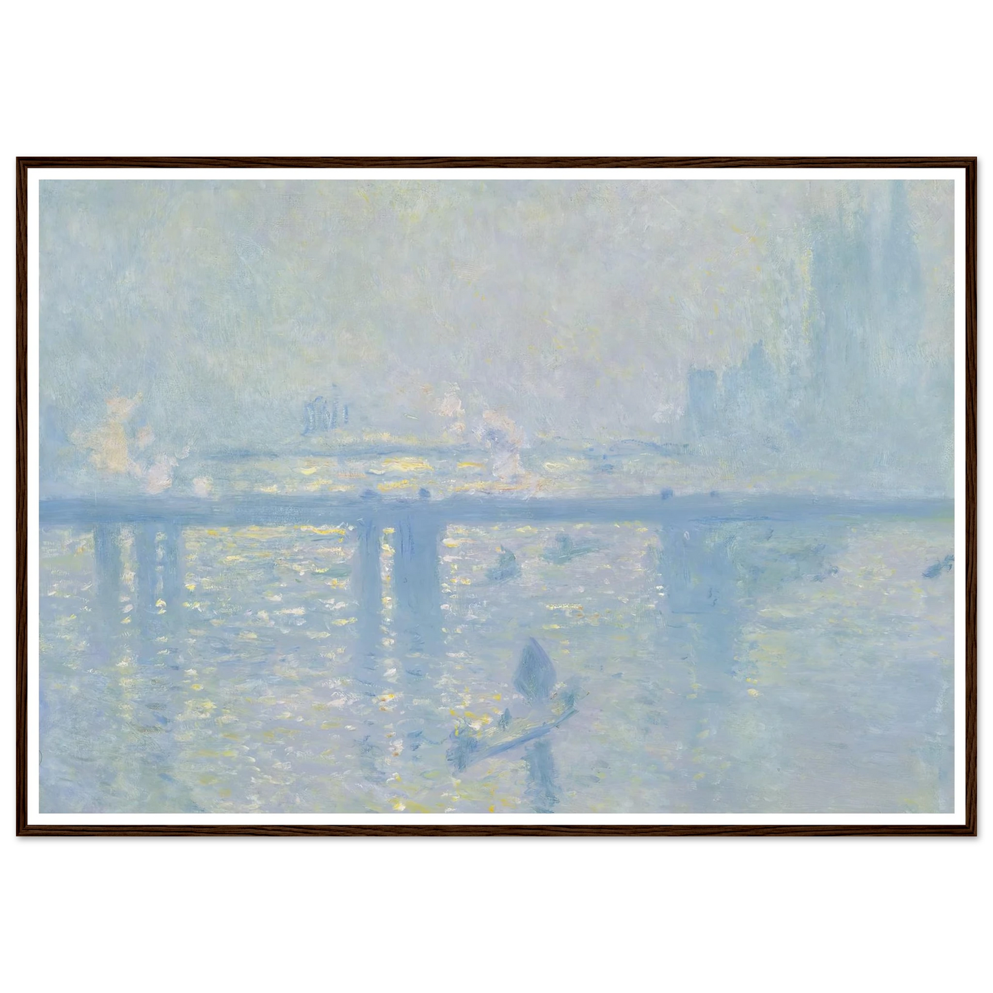 Charing Cross Bridge (1899) Art Print | Claude Monet - Framed Poster - 30x40 cm / 12x16″ - Black frame