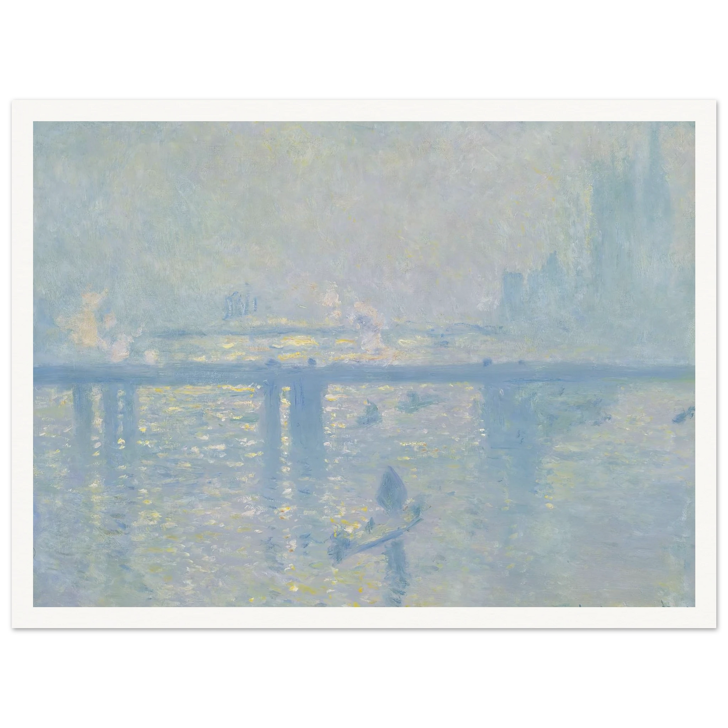 Charing Cross Bridge (1899) Art Print | Claude Monet - Framed Poster - 30x40 cm / 12x16″ - Black frame