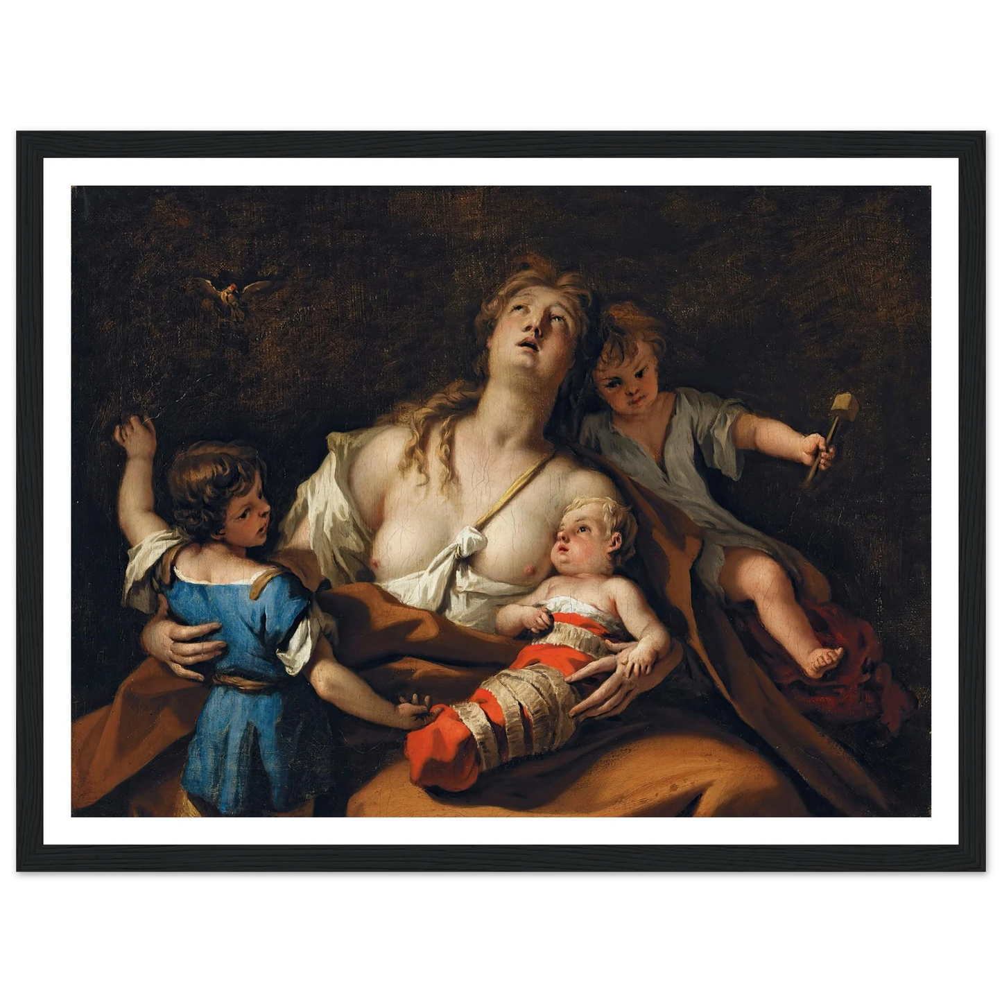 Charity Art Print | Sebastiano Ricci - Framed Poster - 30x40 cm / 12x16″ - Black frame
