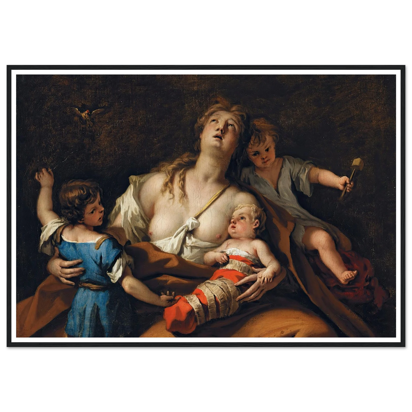 Charity Art Print | Sebastiano Ricci - Framed Poster - 30x40 cm / 12x16″ - Black frame