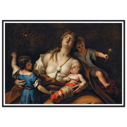 Charity Art Print | Sebastiano Ricci - Framed Poster - 30x40 cm / 12x16″ - Black frame