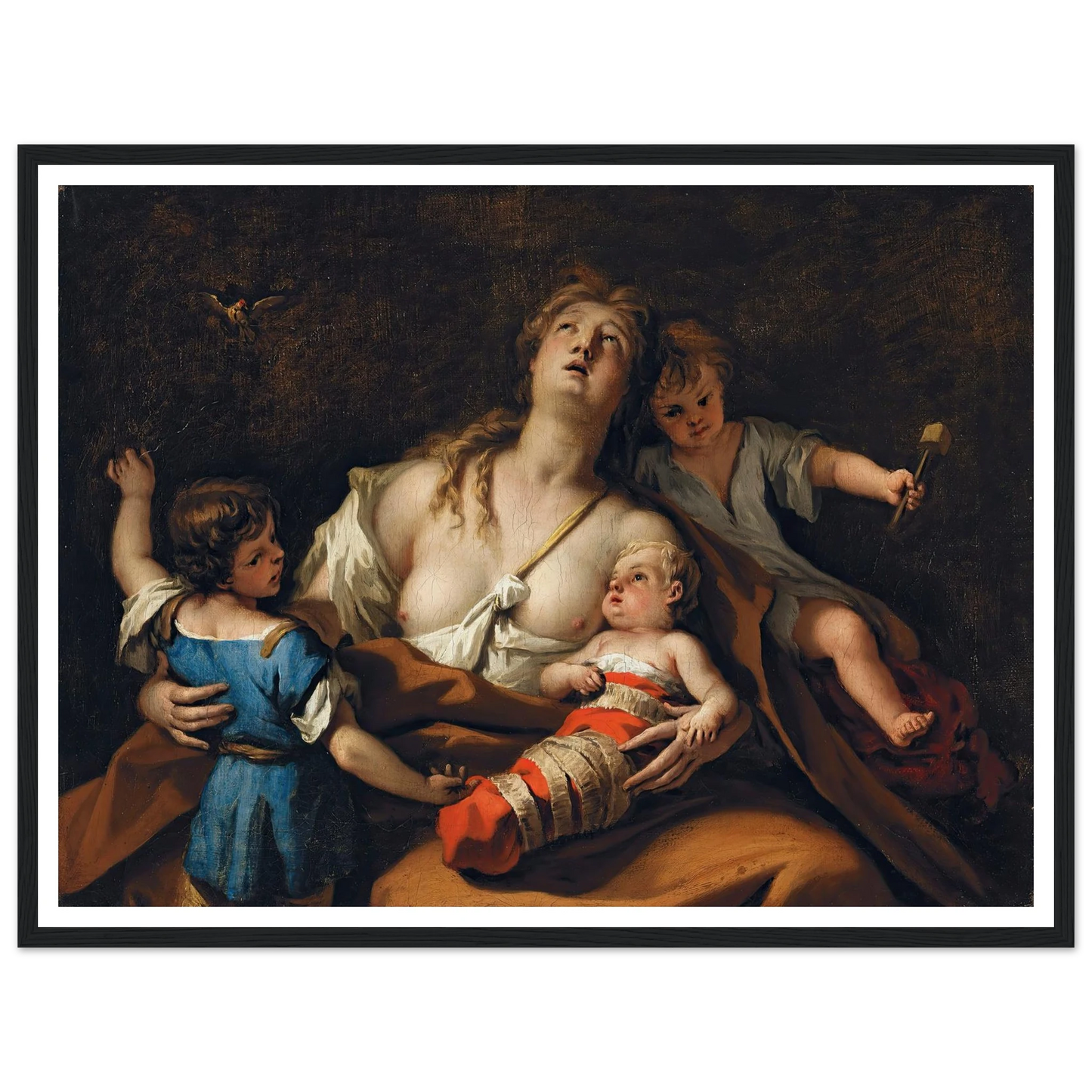 Charity Art Print | Sebastiano Ricci - Framed Poster - 30x40 cm / 12x16″ - Black frame