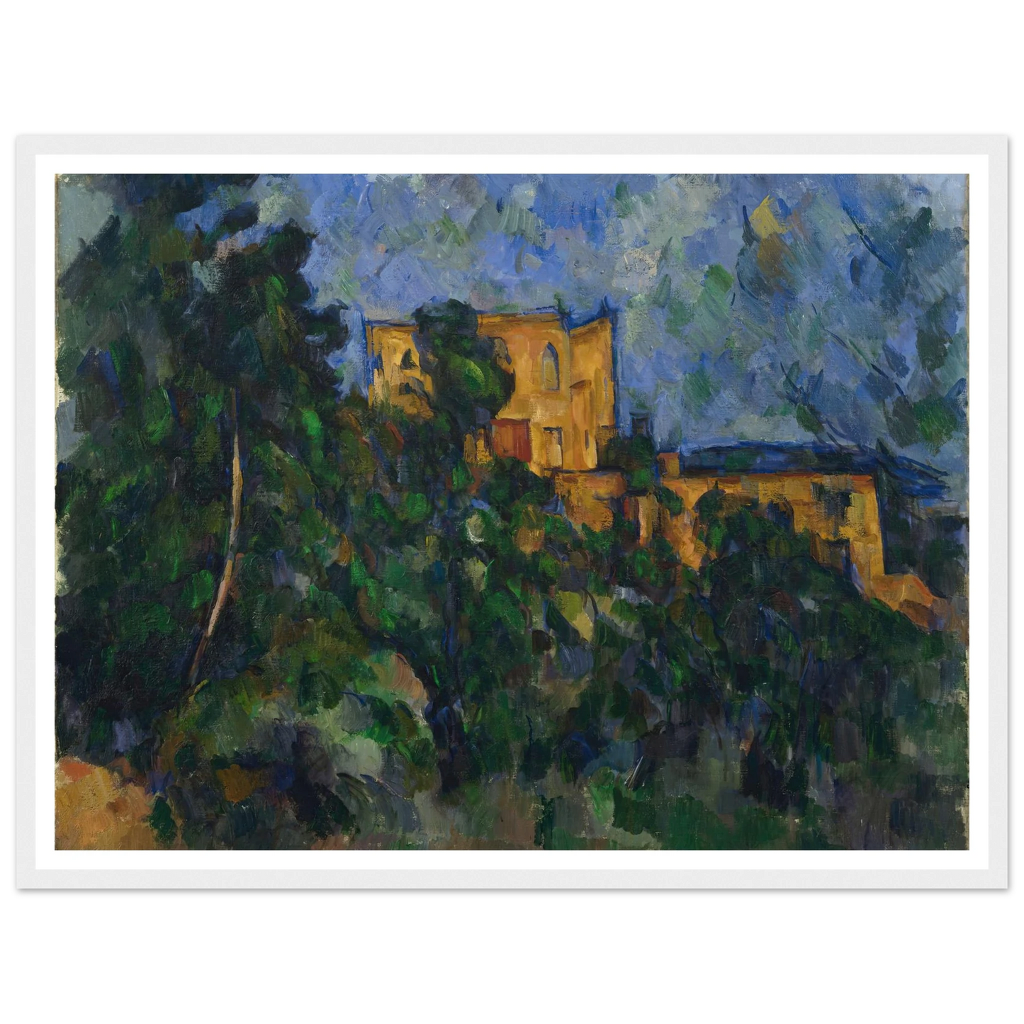 Château Noir (from 1903 until 1904) Art Print | Paul Cezanne - Framed Poster - 30x40 cm / 12x16″ - Black frame