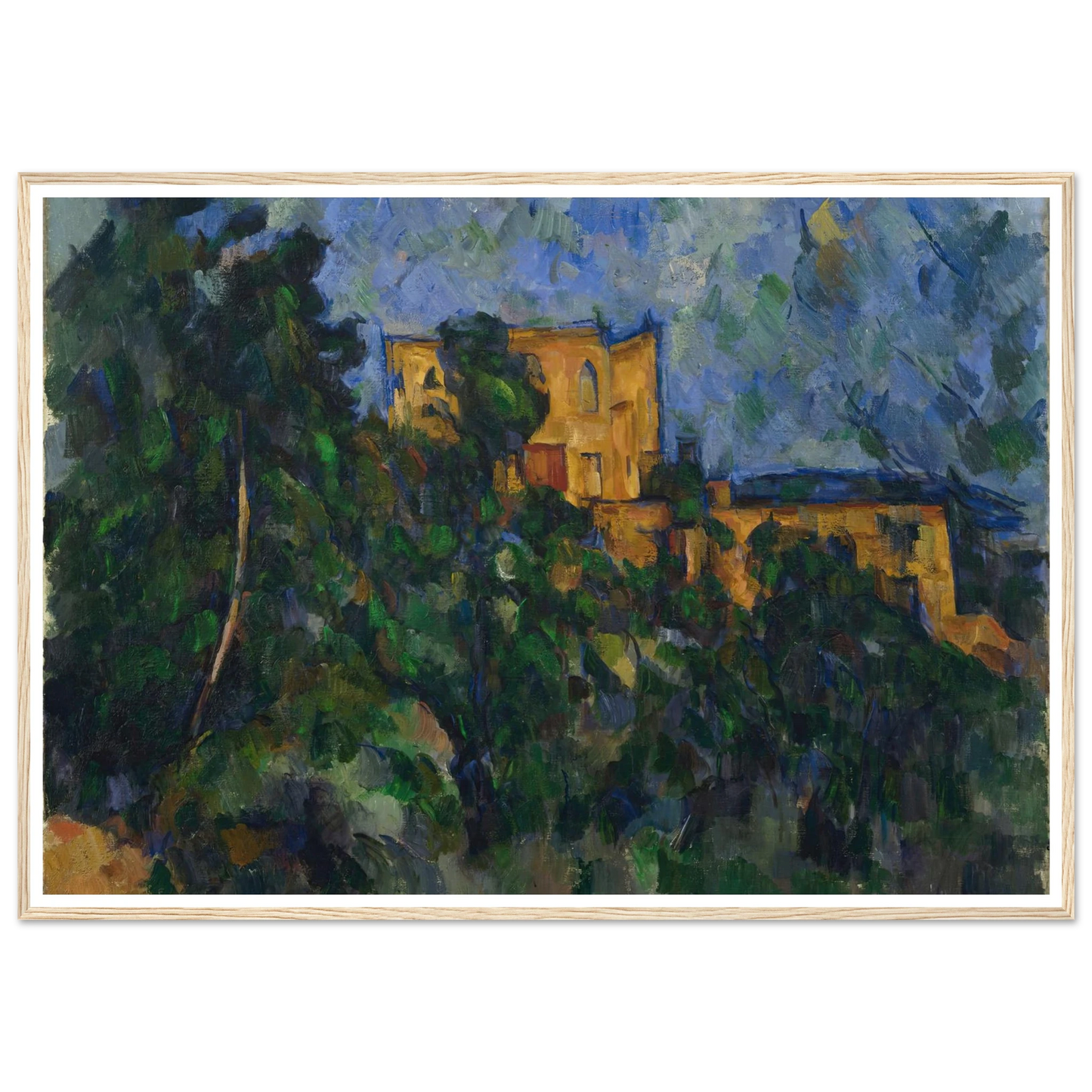 Château Noir (from 1903 until 1904) Art Print | Paul Cezanne - Framed Poster - 30x40 cm / 12x16″ - Black frame
