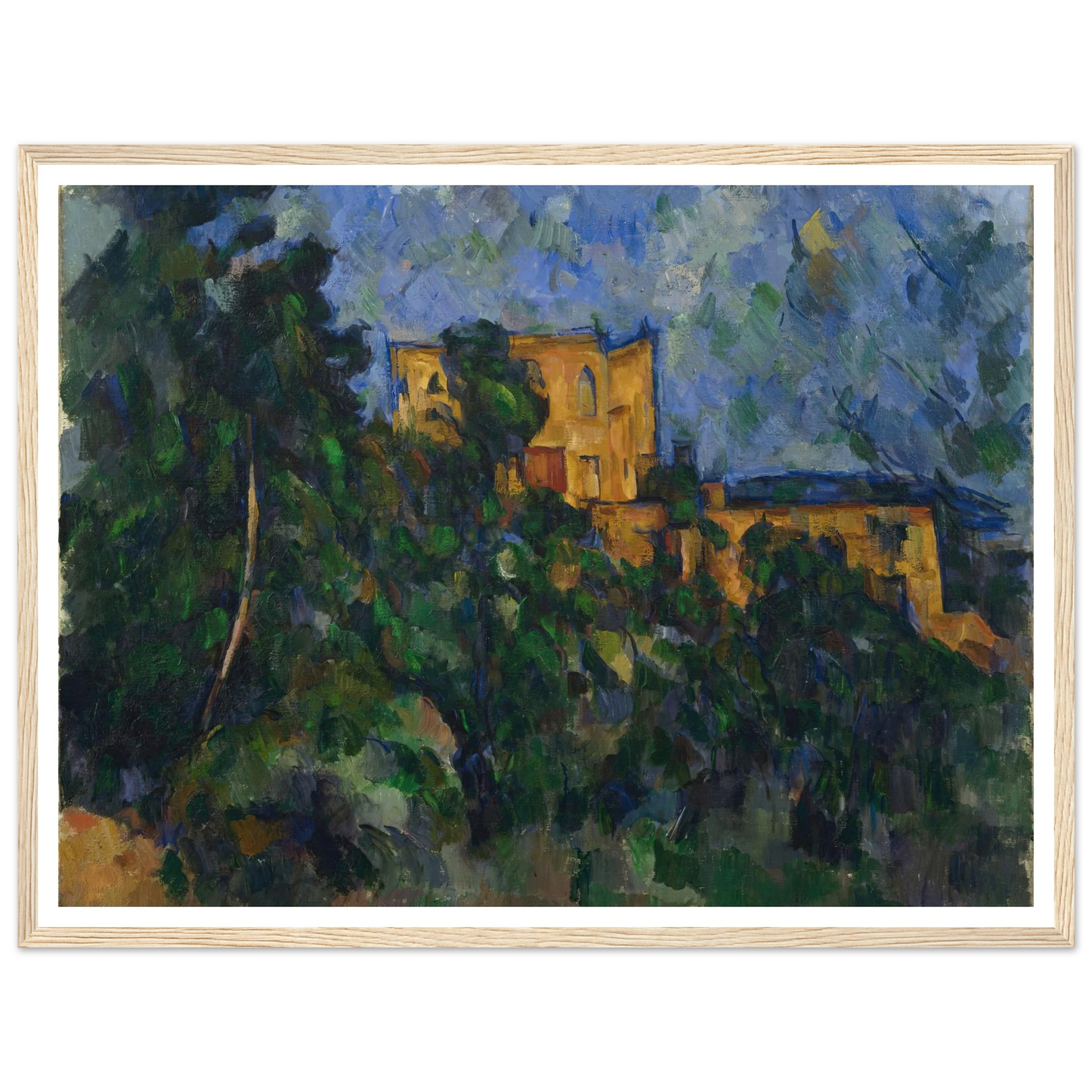 Château Noir (from 1903 until 1904) Art Print | Paul Cezanne - Framed Poster - 30x40 cm / 12x16″ - Black frame
