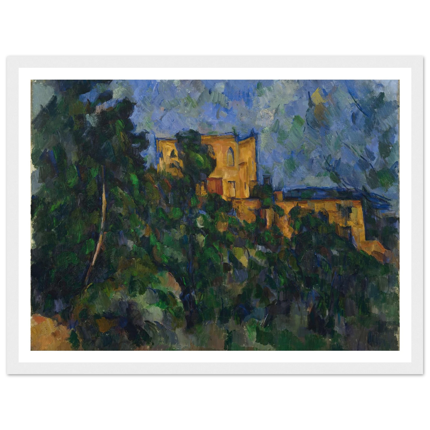 Château Noir (from 1903 until 1904) Art Print | Paul Cezanne - Framed Poster - 30x40 cm / 12x16″ - Black frame