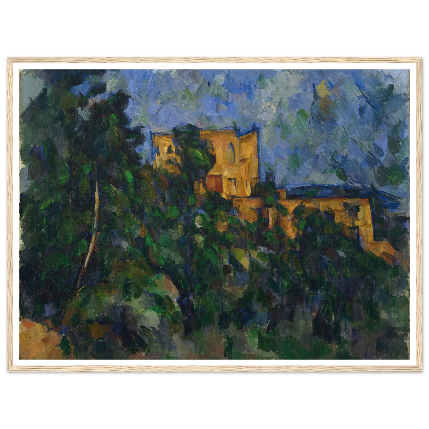 Château Noir (from 1903 until 1904) Art Print | Paul Cezanne - Framed Poster - 30x40 cm / 12x16″ - Black frame