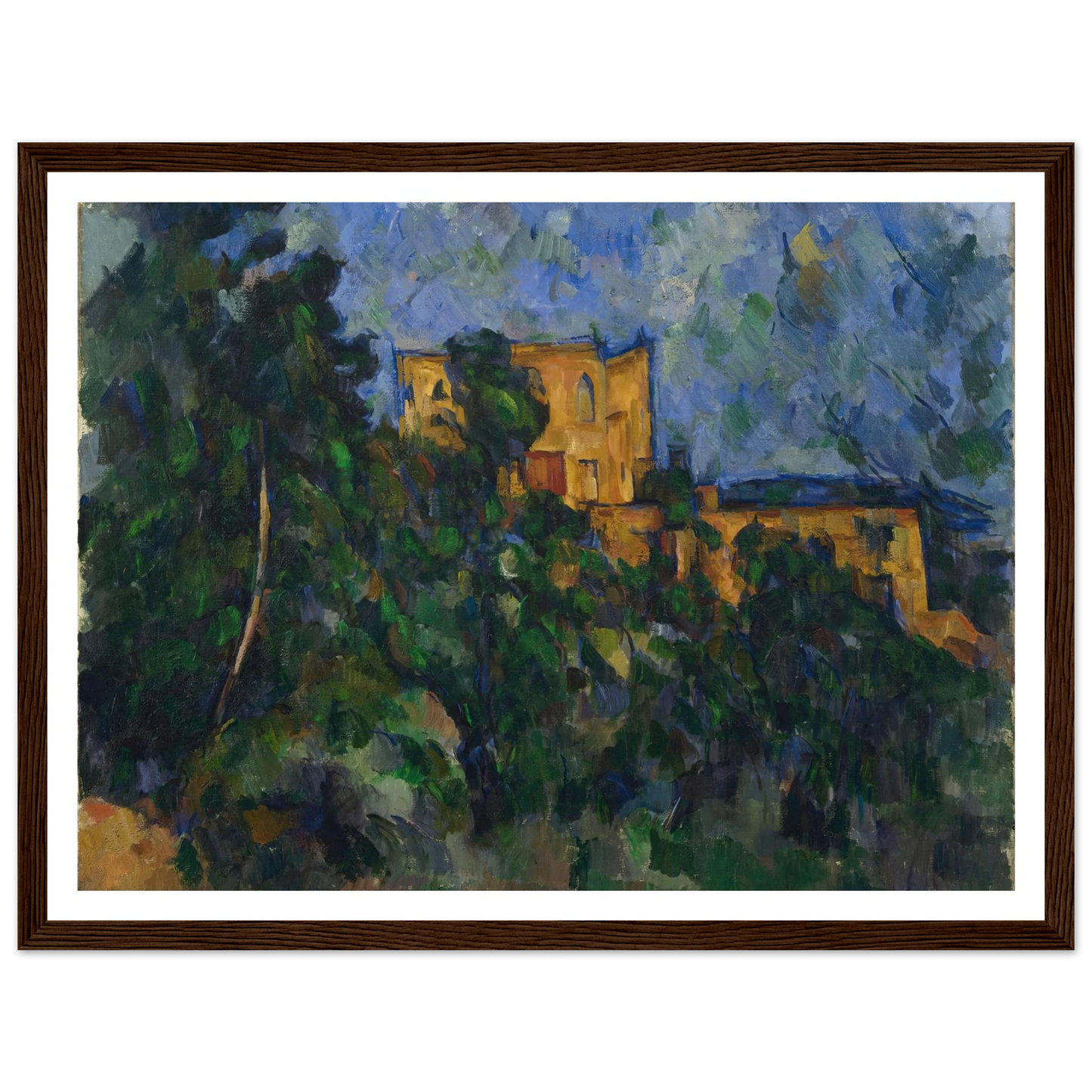 Château Noir (from 1903 until 1904) Art Print | Paul Cezanne - Framed Poster - 30x40 cm / 12x16″ - Black frame