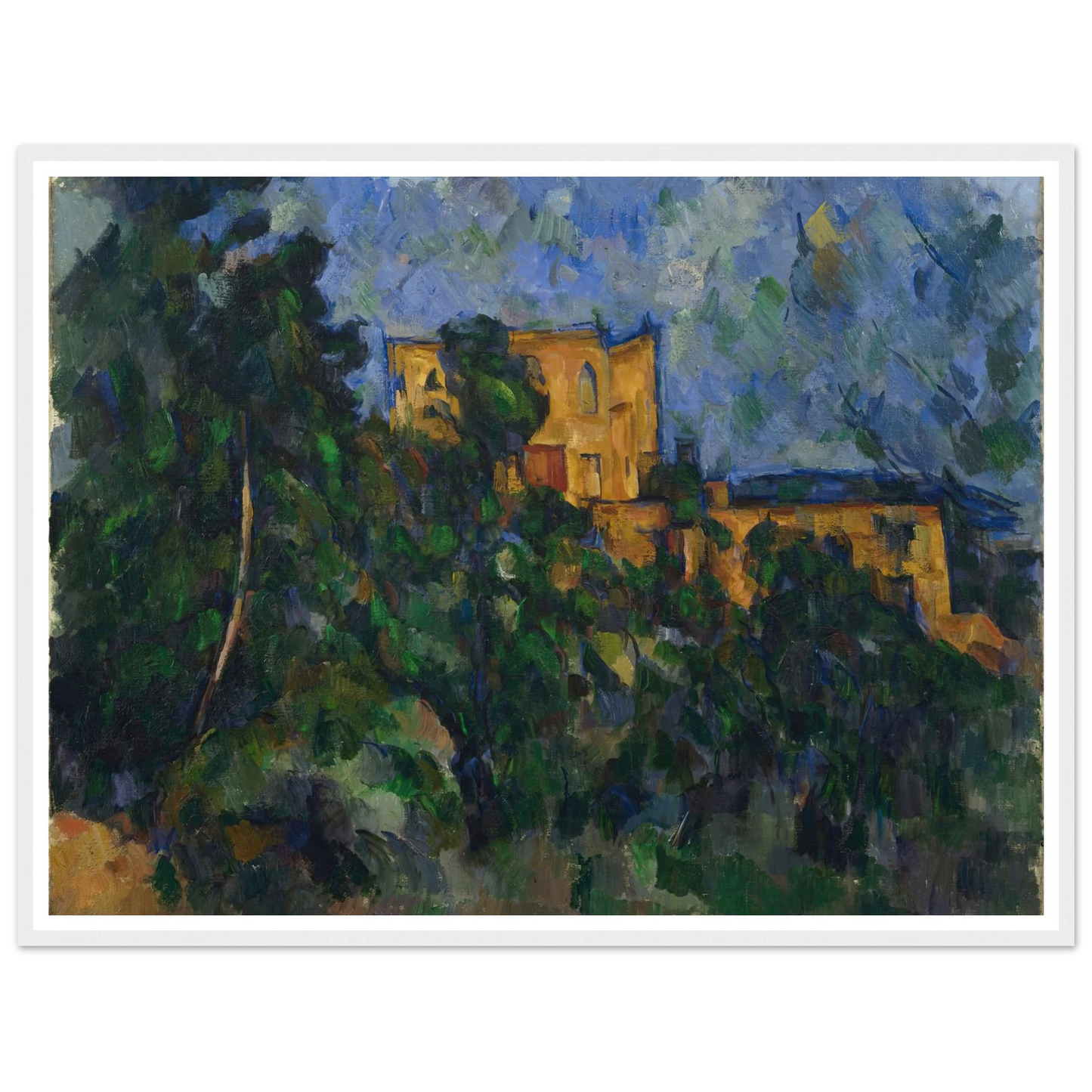 Château Noir (from 1903 until 1904) Art Print | Paul Cezanne - Framed Poster - 30x40 cm / 12x16″ - Black frame