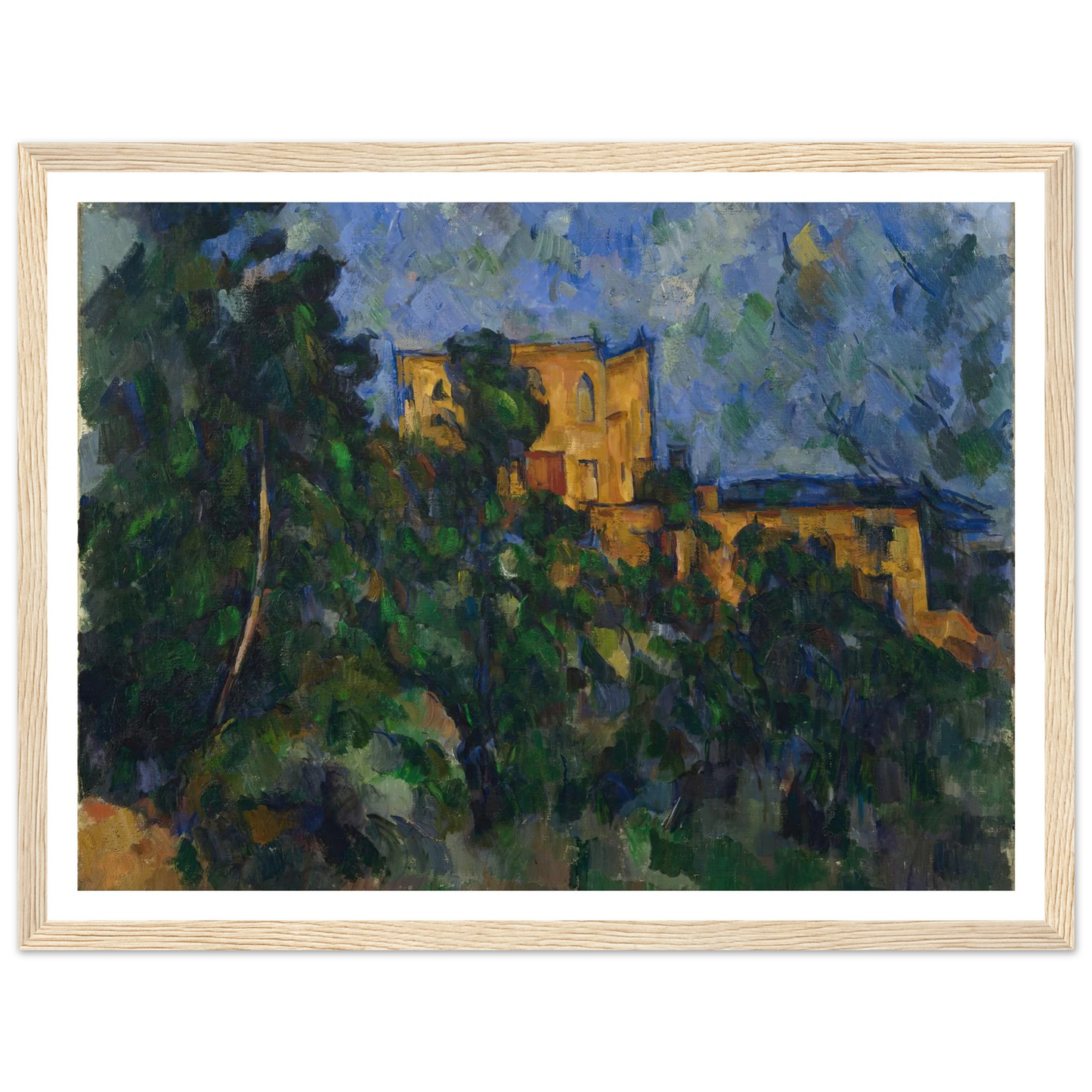 Château Noir (from 1903 until 1904) Art Print | Paul Cezanne - Framed Poster - 30x40 cm / 12x16″ - Black frame