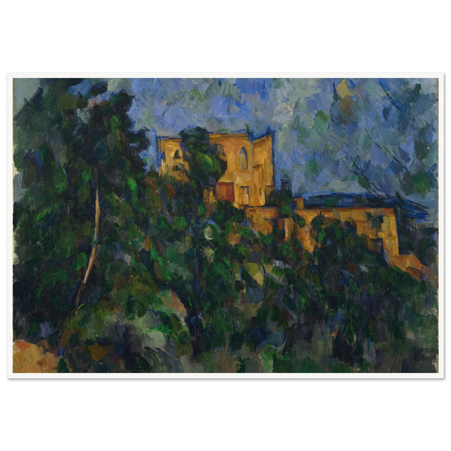 Château Noir (from 1903 until 1904) Art Print | Paul Cezanne - Framed Poster - 30x40 cm / 12x16″ - Black frame