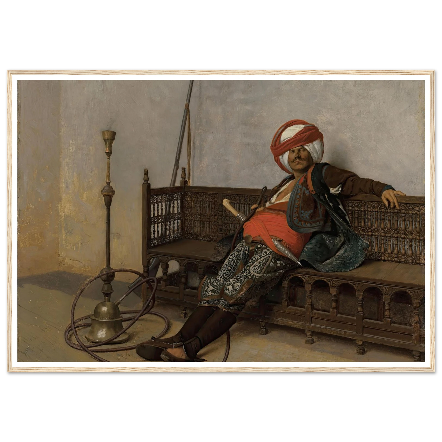 Chef arnaute Art Print | Jean Leon Gerome - Framed Poster - 30x40 cm / 12x16″ - Black frame