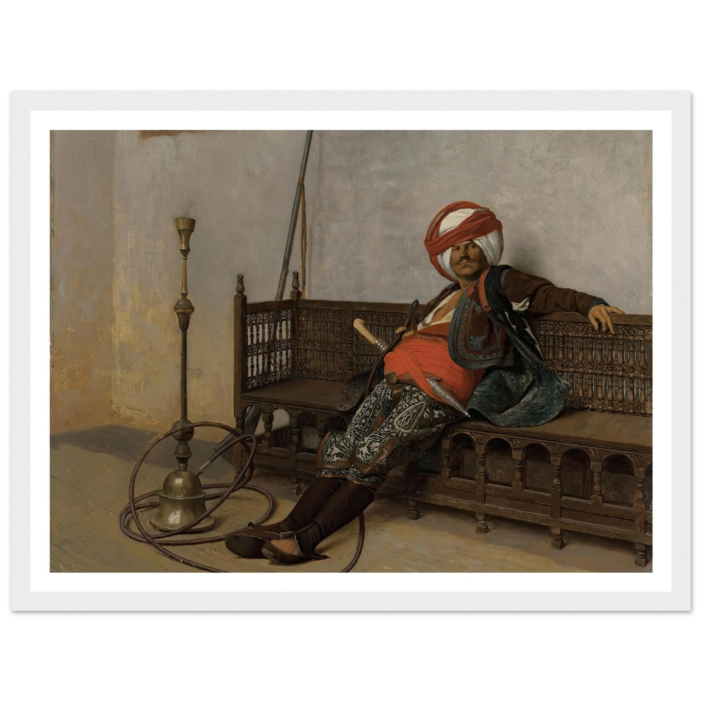 Chef arnaute Art Print | Jean Leon Gerome - Framed Poster - 30x40 cm / 12x16″ - Black frame