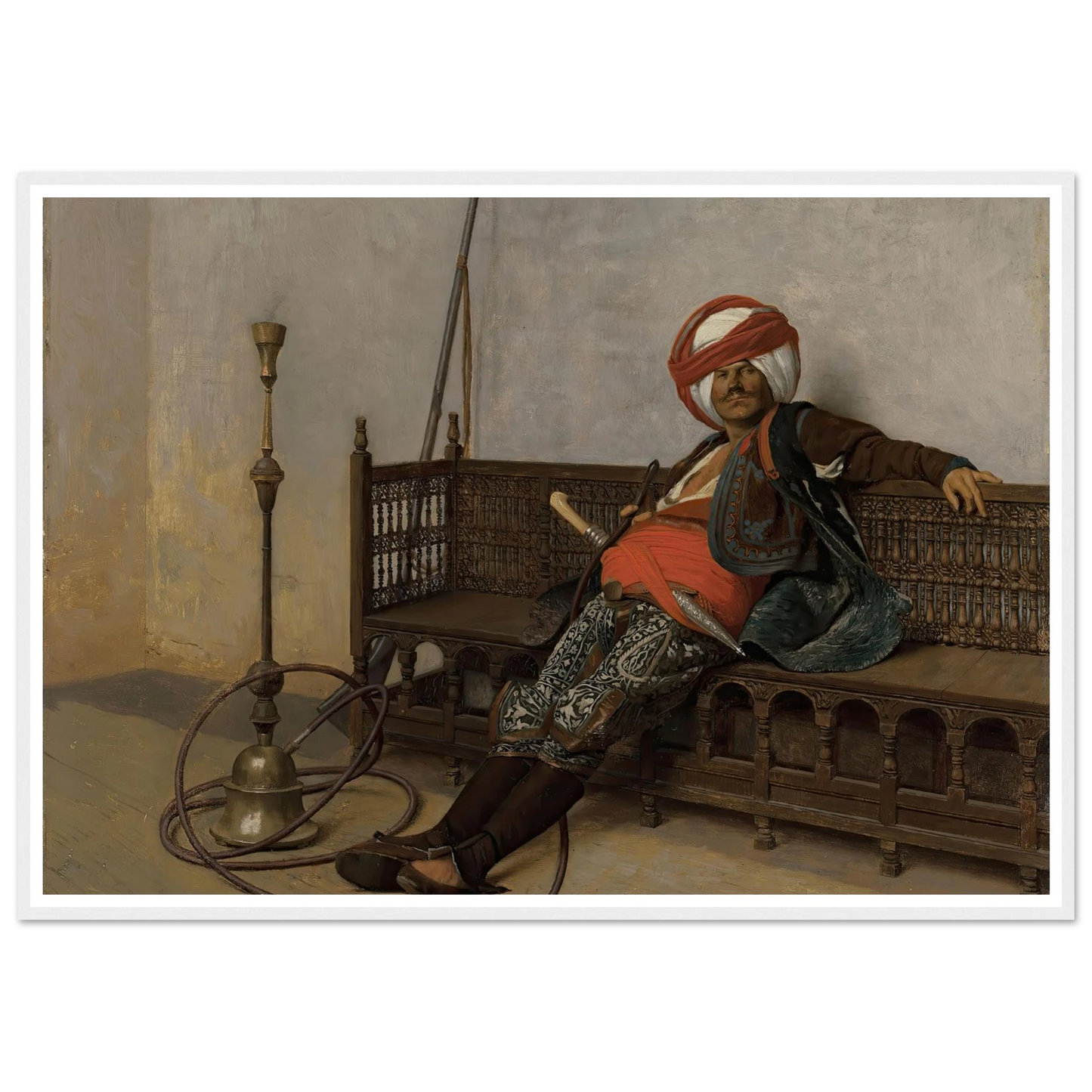 Chef arnaute Art Print | Jean Leon Gerome - Framed Poster - 30x40 cm / 12x16″ - Black frame