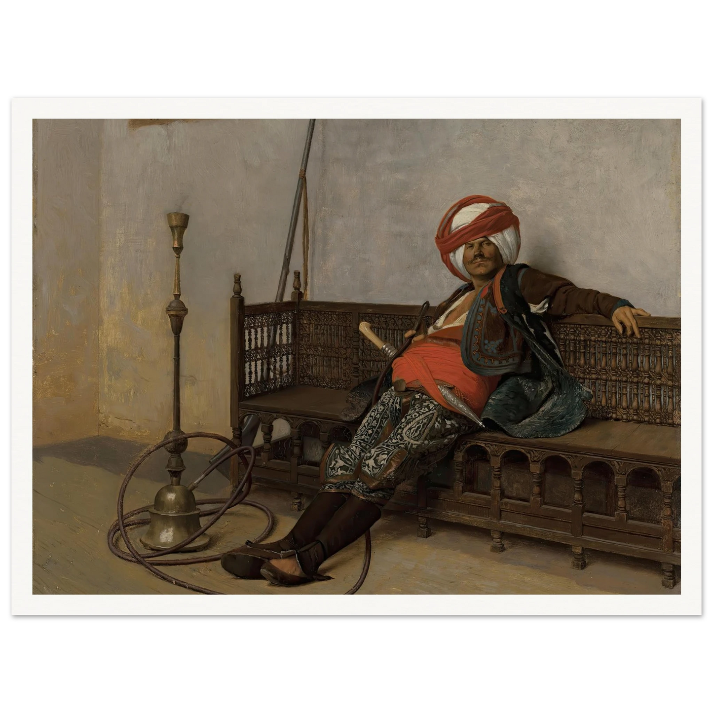Chef arnaute Art Print | Jean Leon Gerome - Framed Poster - 30x40 cm / 12x16″ - Black frame