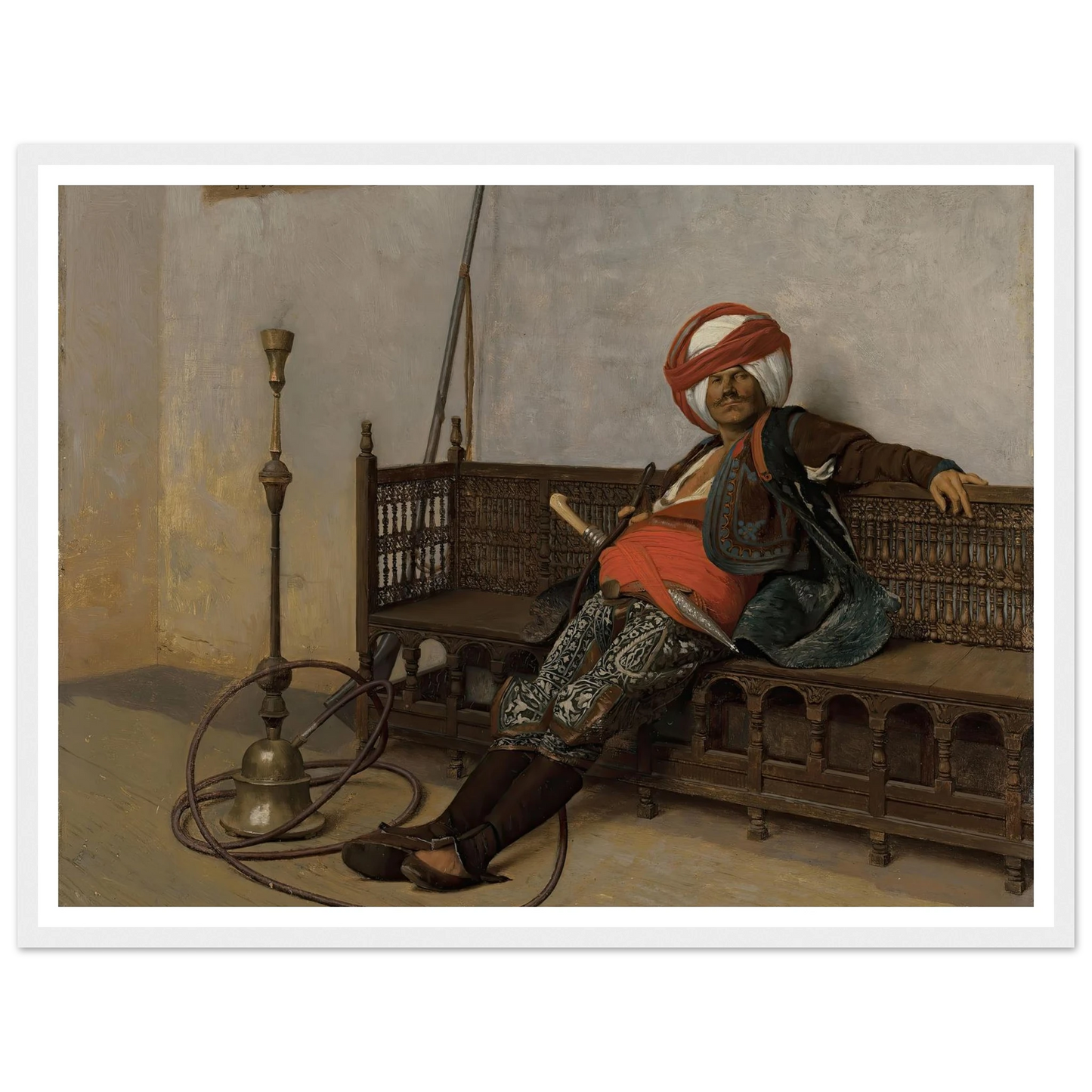 Chef arnaute Art Print | Jean Leon Gerome - Framed Poster - 30x40 cm / 12x16″ - Black frame