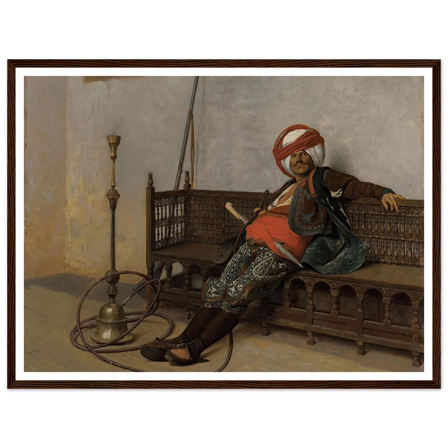 Chef arnaute Art Print | Jean Leon Gerome - Framed Poster - 30x40 cm / 12x16″ - Black frame