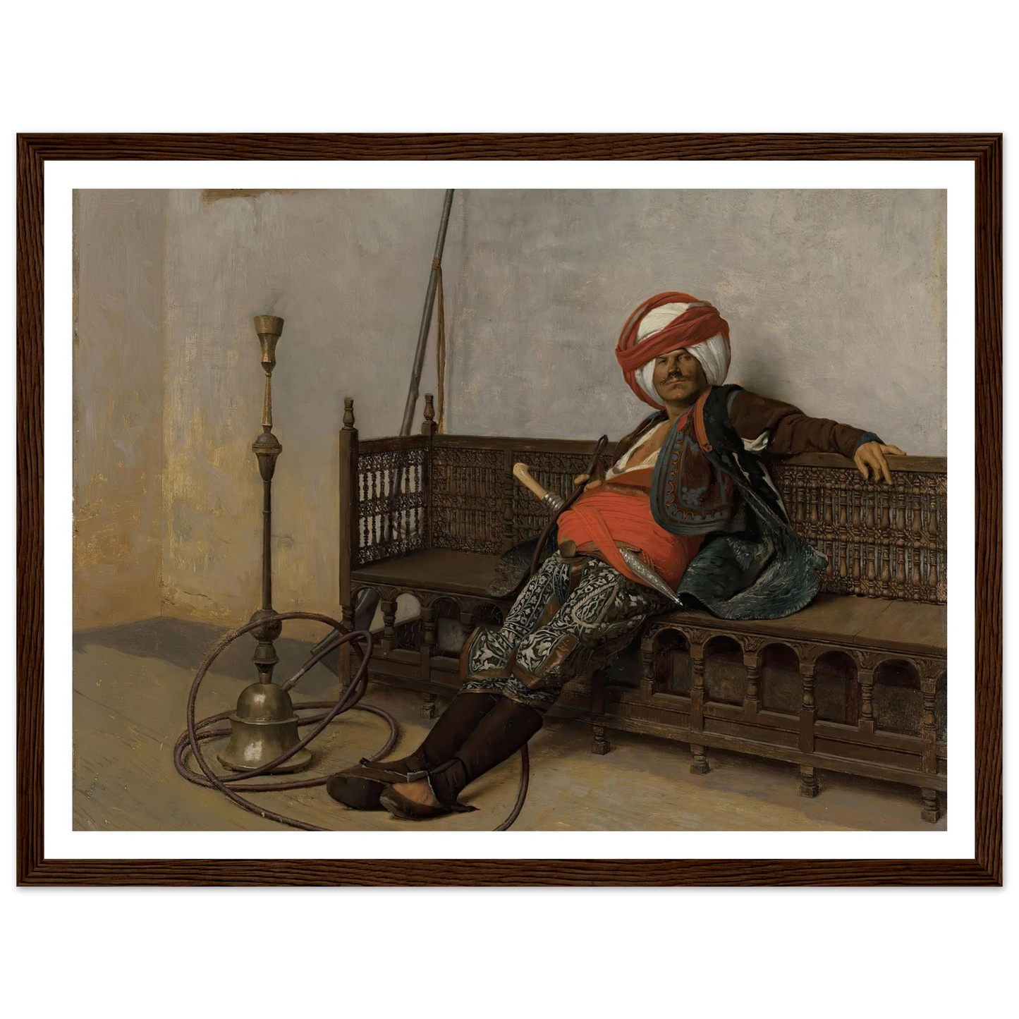 Chef arnaute Art Print | Jean Leon Gerome - Framed Poster - 30x40 cm / 12x16″ - Black frame