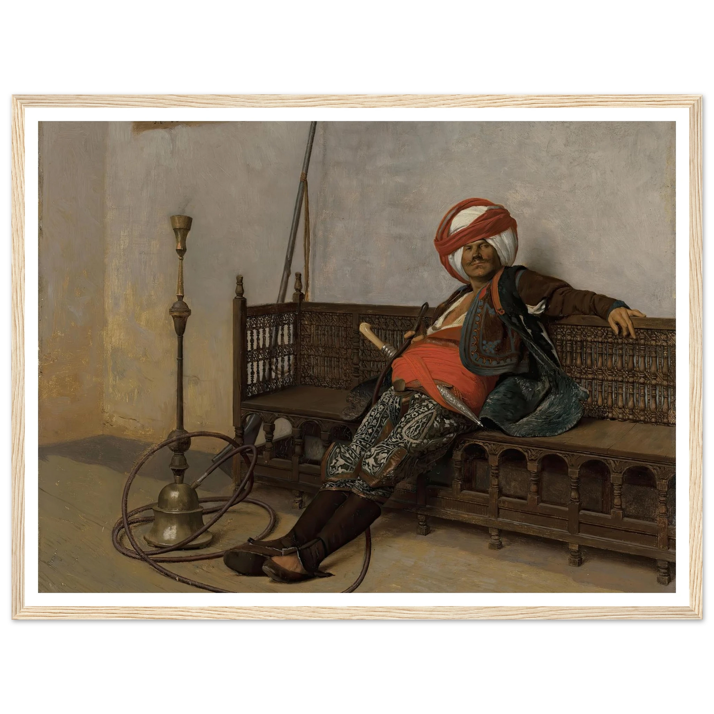 Chef arnaute Art Print | Jean Leon Gerome - Framed Poster - 30x40 cm / 12x16″ - Black frame