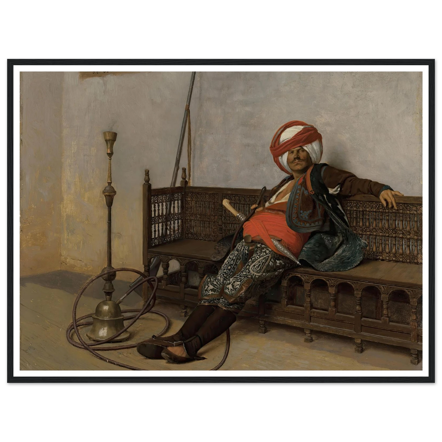 Chef arnaute Art Print | Jean Leon Gerome - Framed Poster - 30x40 cm / 12x16″ - Black frame
