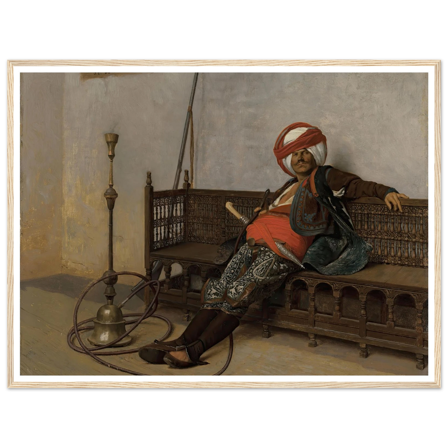 Chef arnaute Art Print | Jean Leon Gerome - Framed Poster - 30x40 cm / 12x16″ - Black frame
