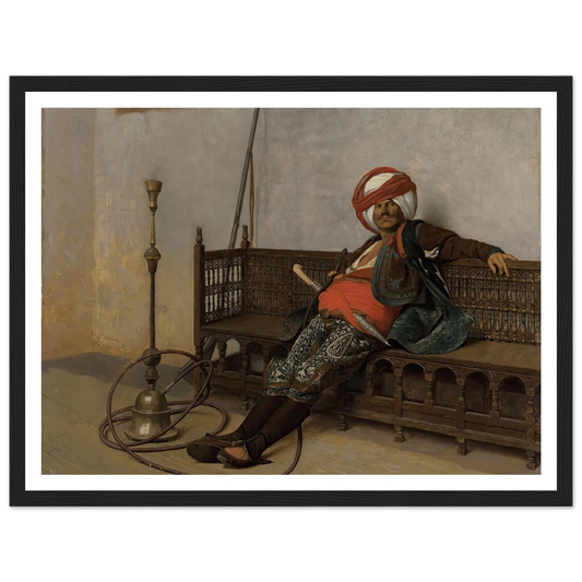 Chef arnaute Art Print | Jean Leon Gerome - Framed Poster - 30x40 cm / 12x16″ - Black frame