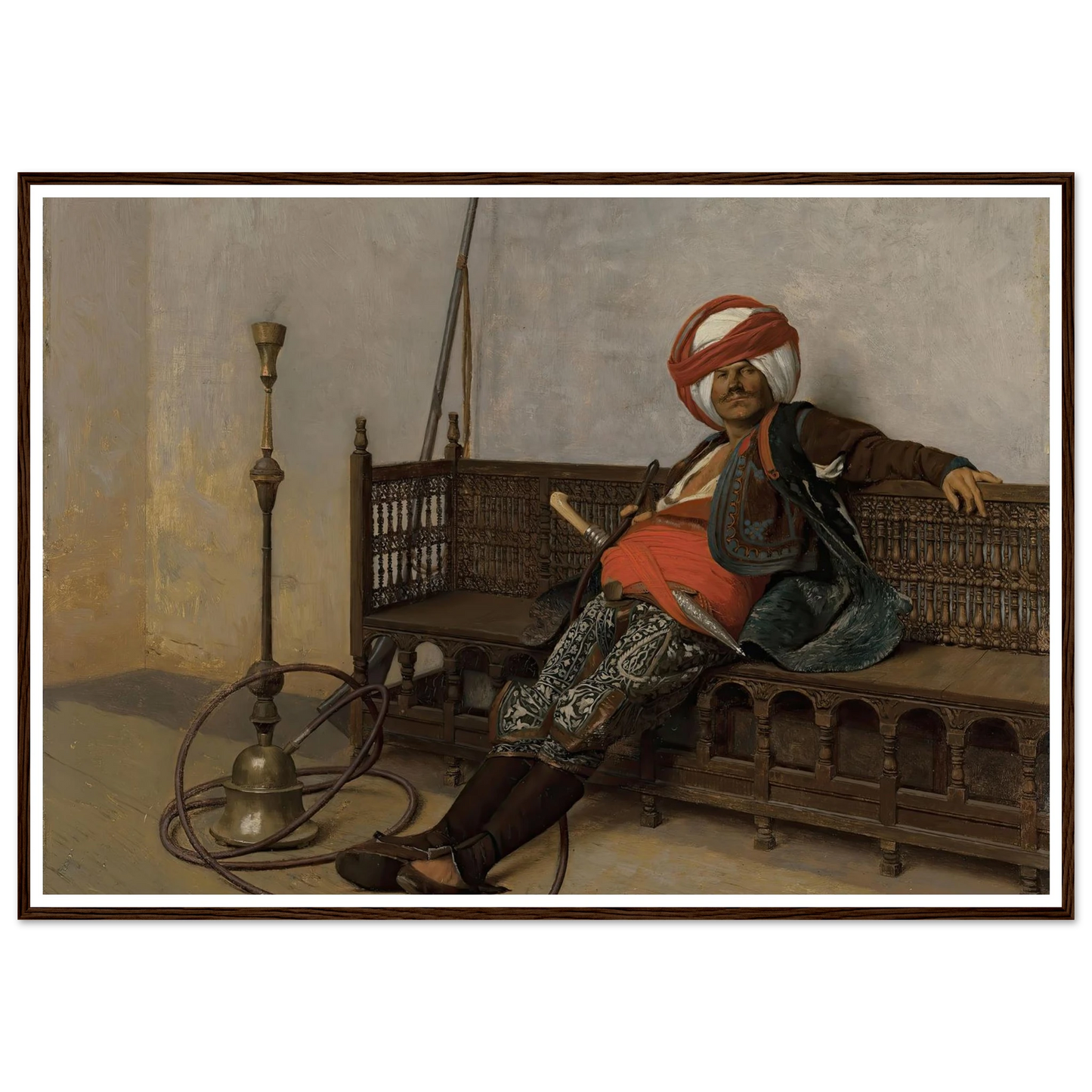 Chef arnaute Art Print | Jean Leon Gerome - Framed Poster - 30x40 cm / 12x16″ - Black frame